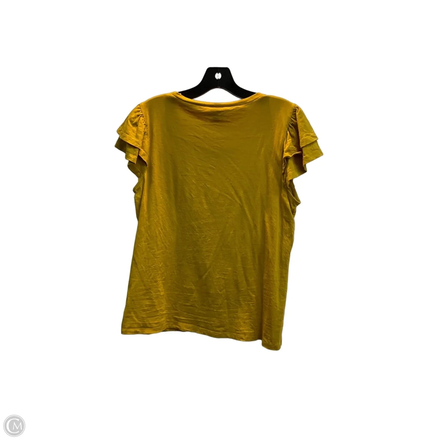 Top Short Sleeve By Ann Taylor In Yellow, Size: M