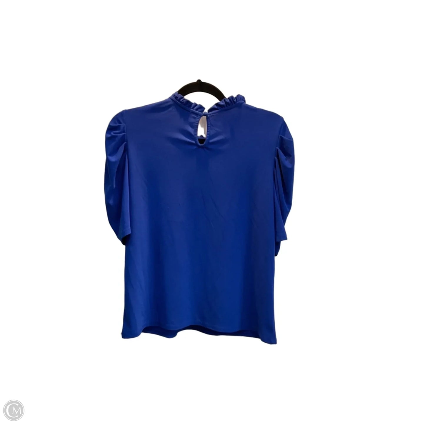 Top Short Sleeve By Cece In Blue, Size: M