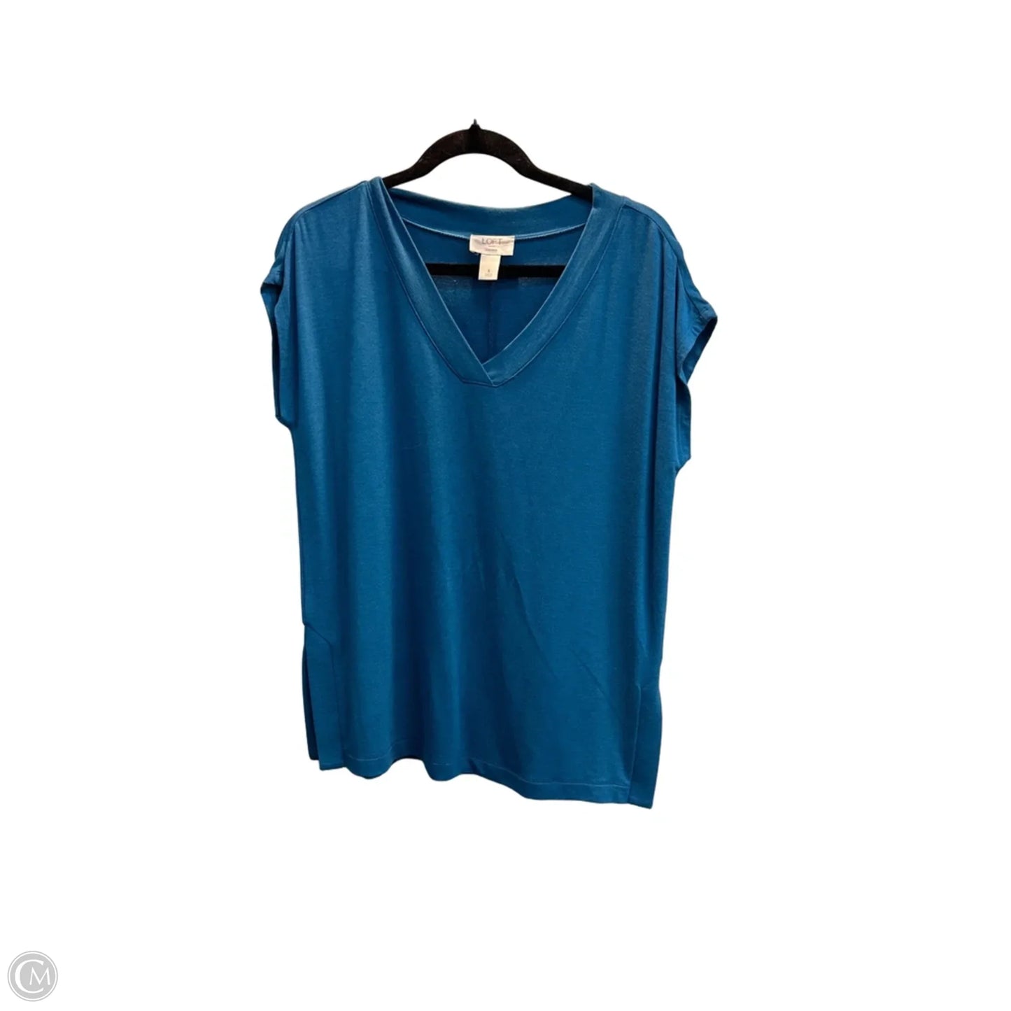 Top Short Sleeve By Loft In Blue, Size: S