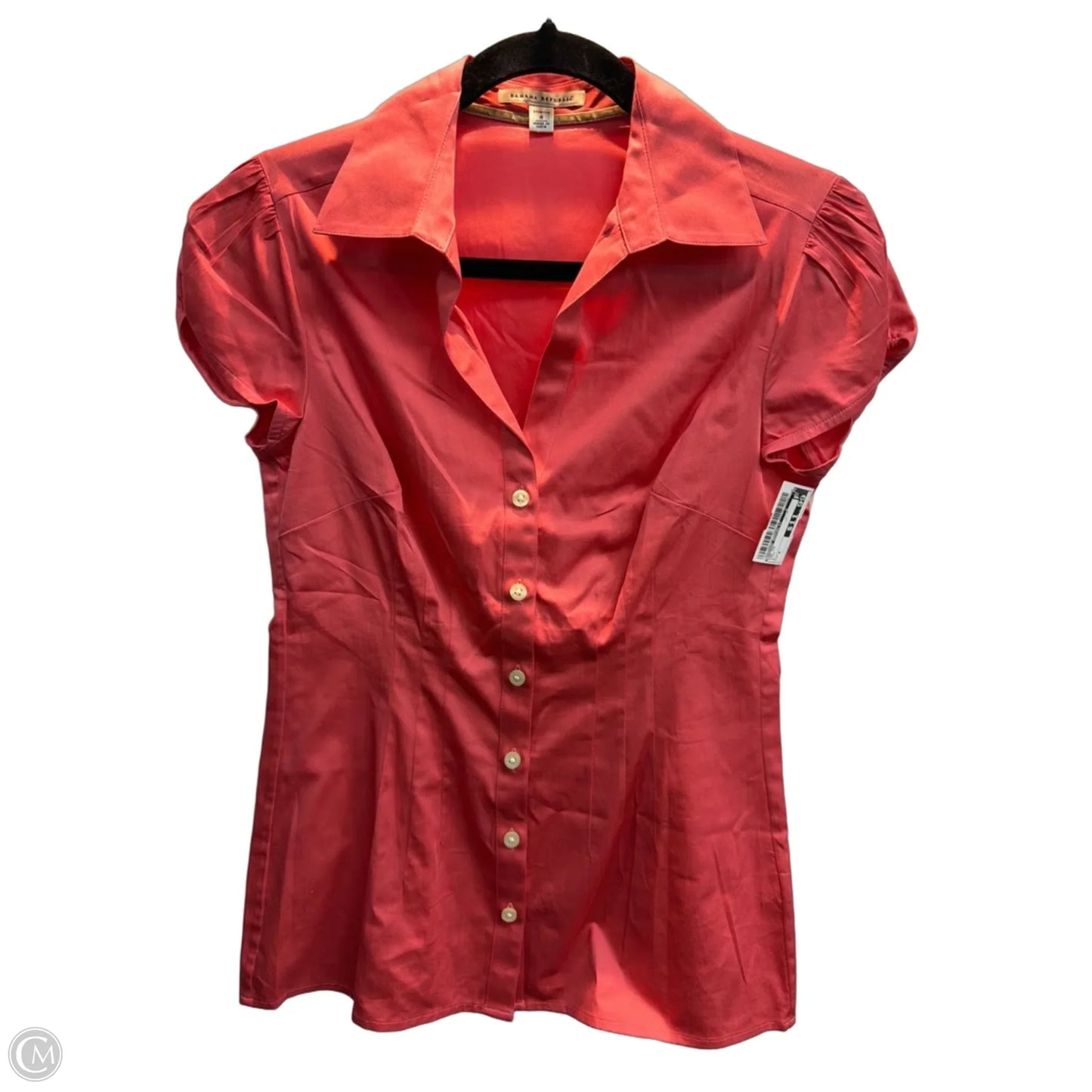 Top Short Sleeve By Banana Republic In Pink, Size: S