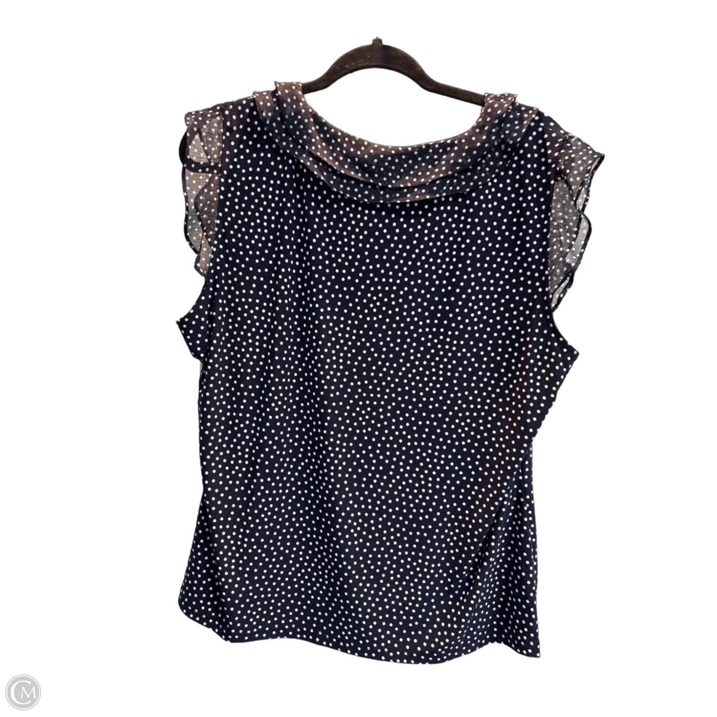 Top Sleeveless By Tommy Hilfiger In Polkadot Pattern, Size: Xl