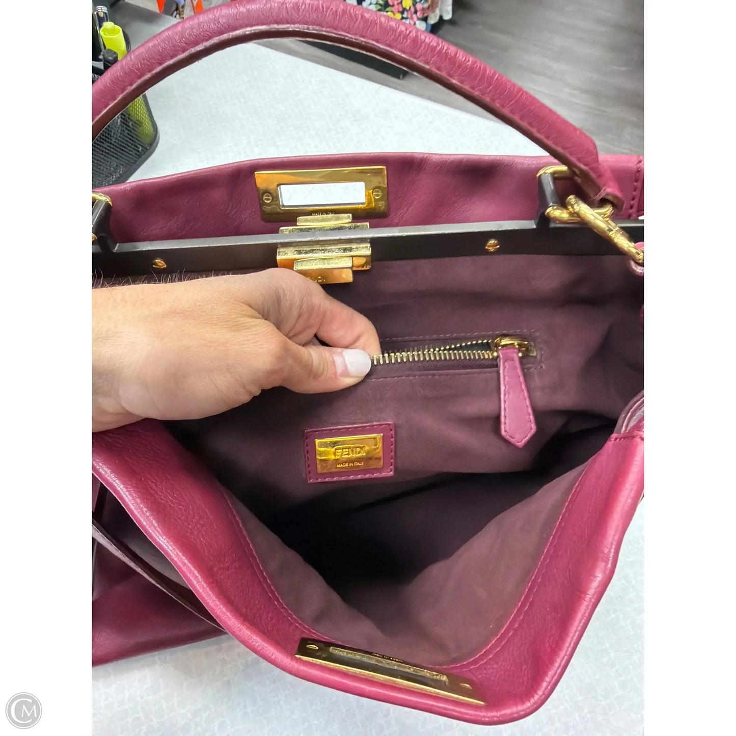 Handbag Luxury Designer By Fendi, Size: Large