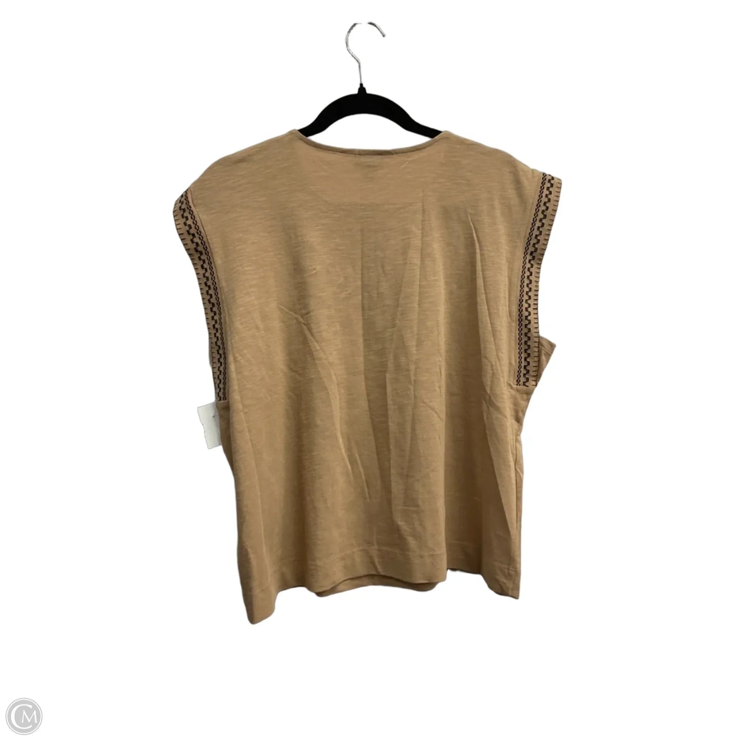Top Sleeveless By Liz Claiborne In Tan, Size: M