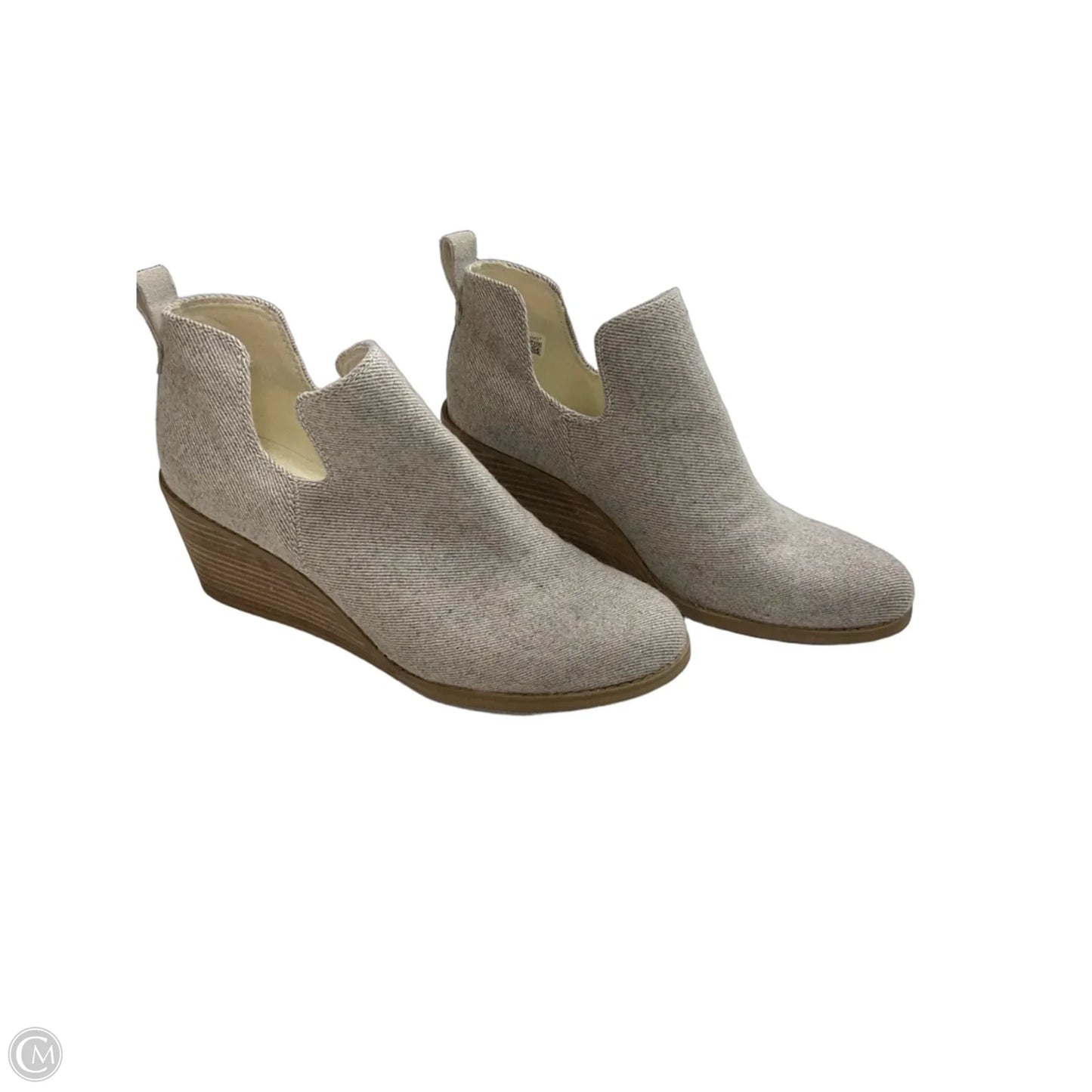 Shoes Heels Wedge By Toms In Taupe, Size: 9.5