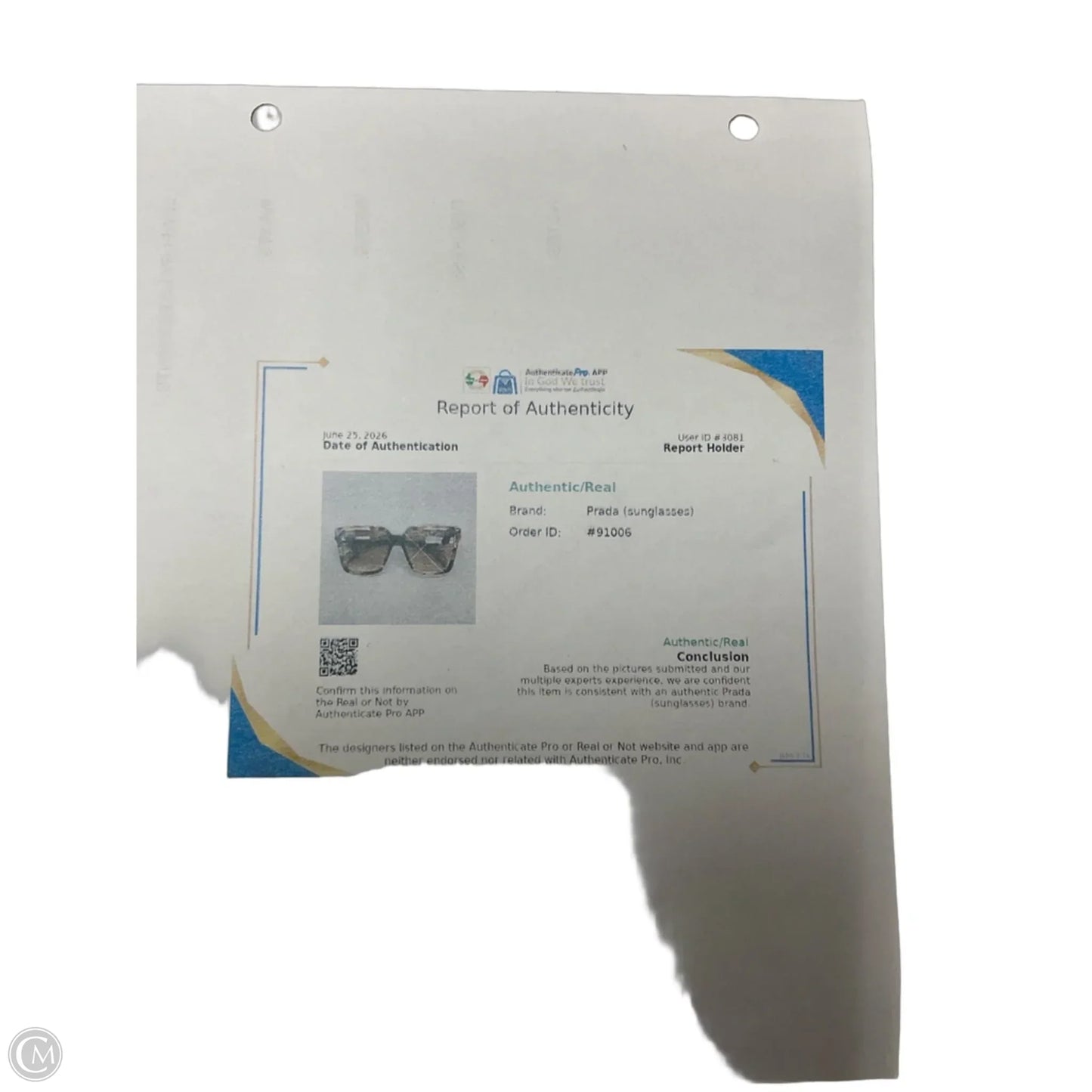 Sunglasses Luxury Designer By Prada, Size:
