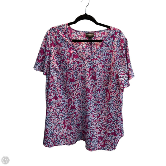 Top Short Sleeve By Lane Bryant In Multi-colored, Size: 1x