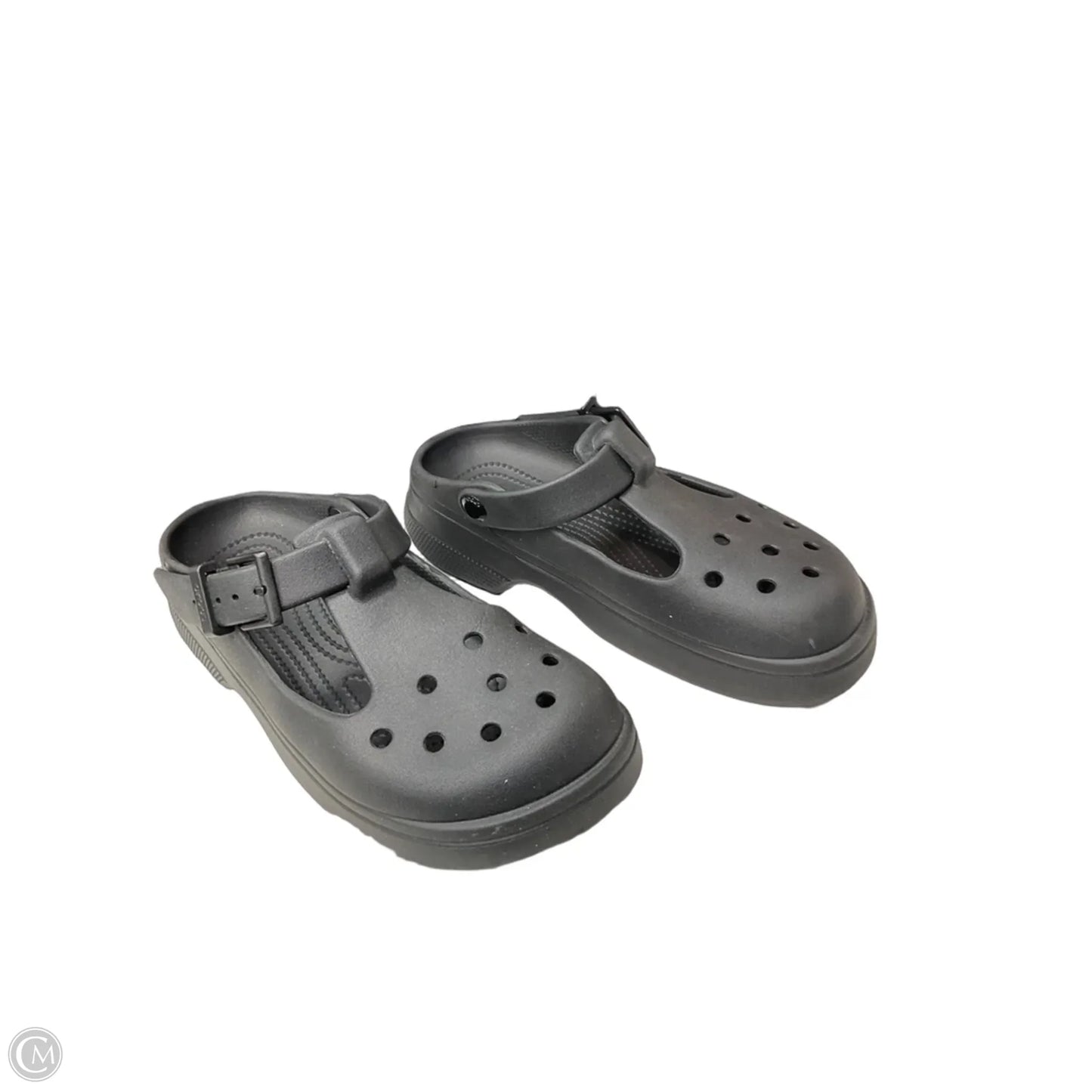 Shoes Flats By Crocs In Black, Size: 6