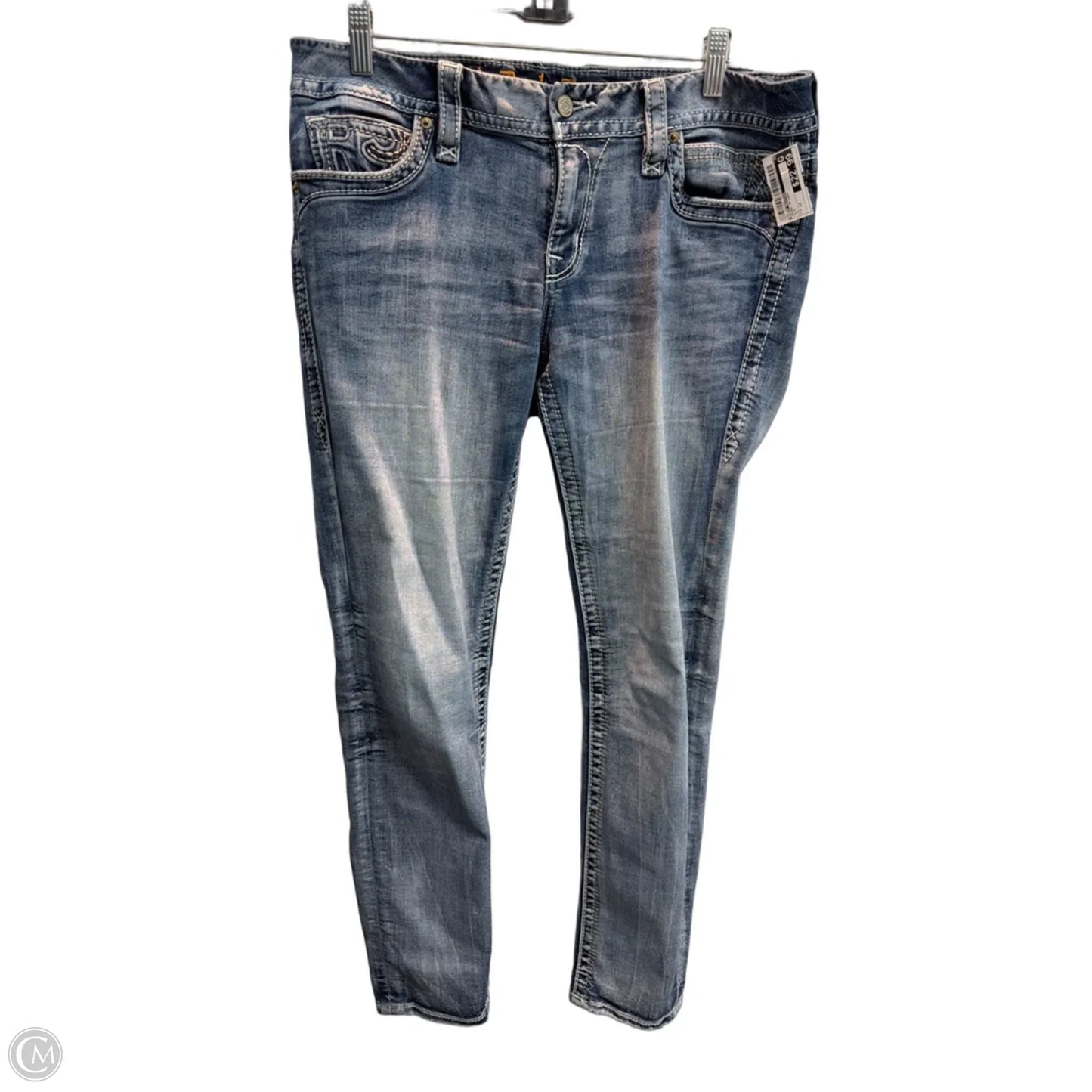 Jeans Skinny By Rock Revival In Blue, Size: 12