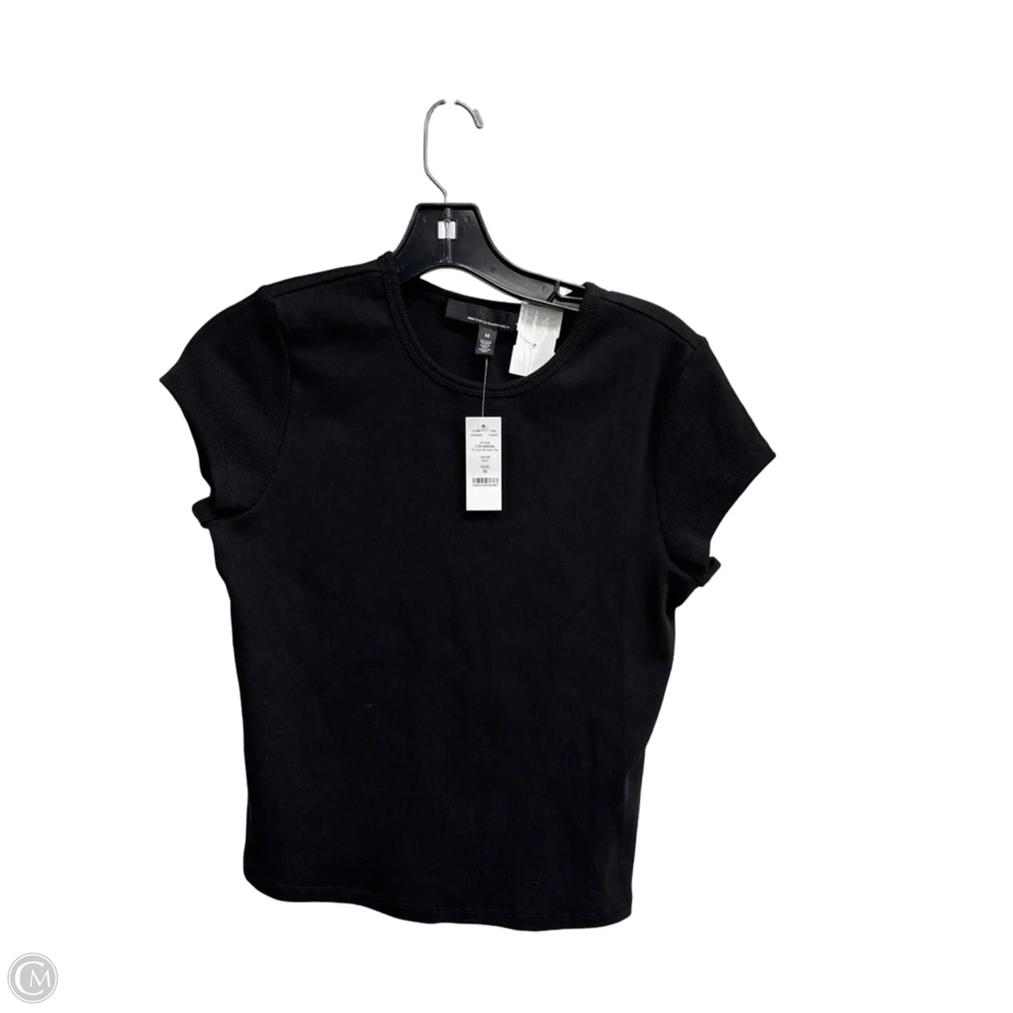 Top Short Sleeve Basic By White House Black Market In Black, Size: M