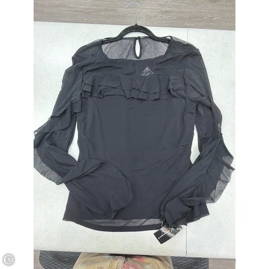 Blouse Long Sleeve By Inc In Black, Size: M