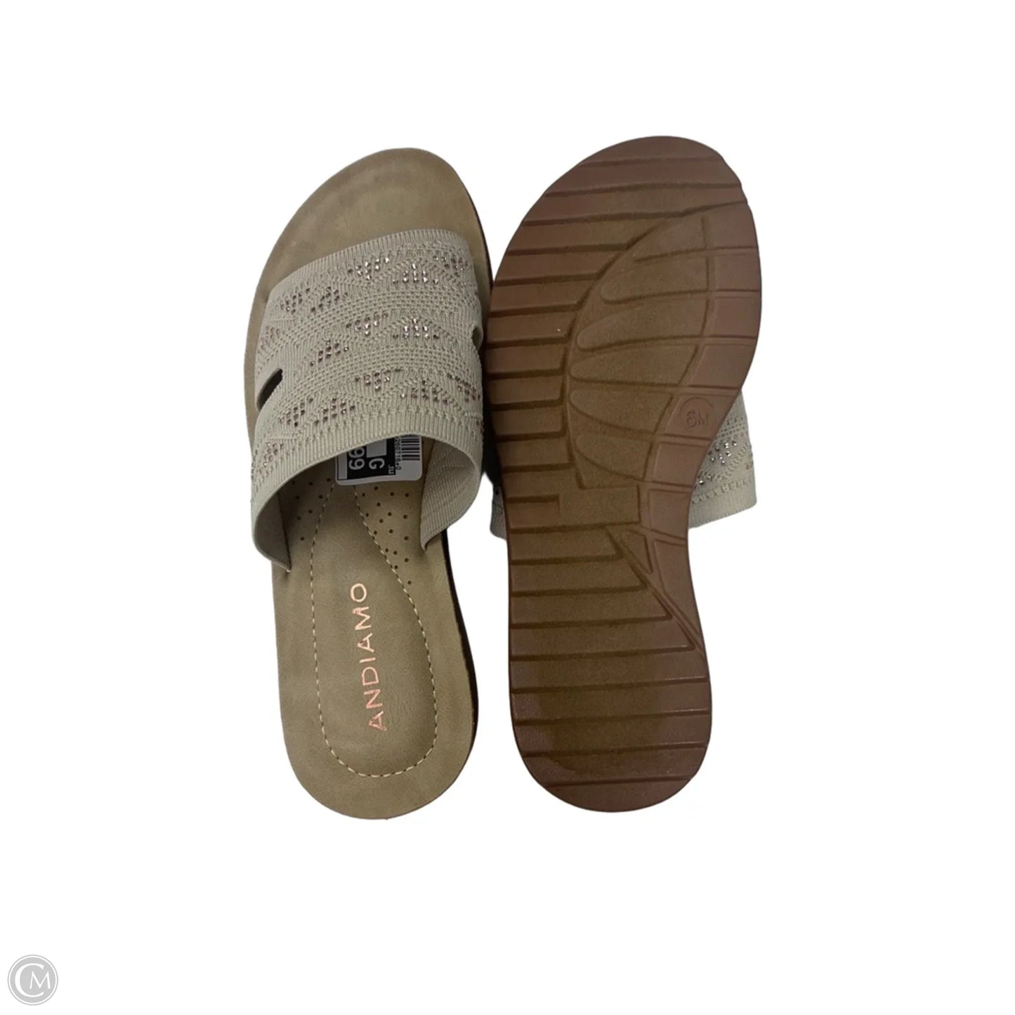 Sandals Flats By Clothes Mentor In Tan, Size: 6