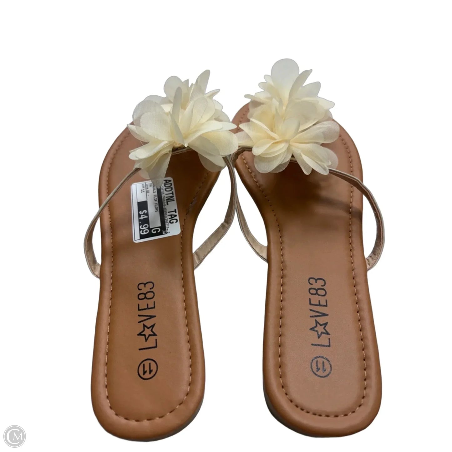 Sandals Flip Flops By Cmf In Tan, Size: 11
