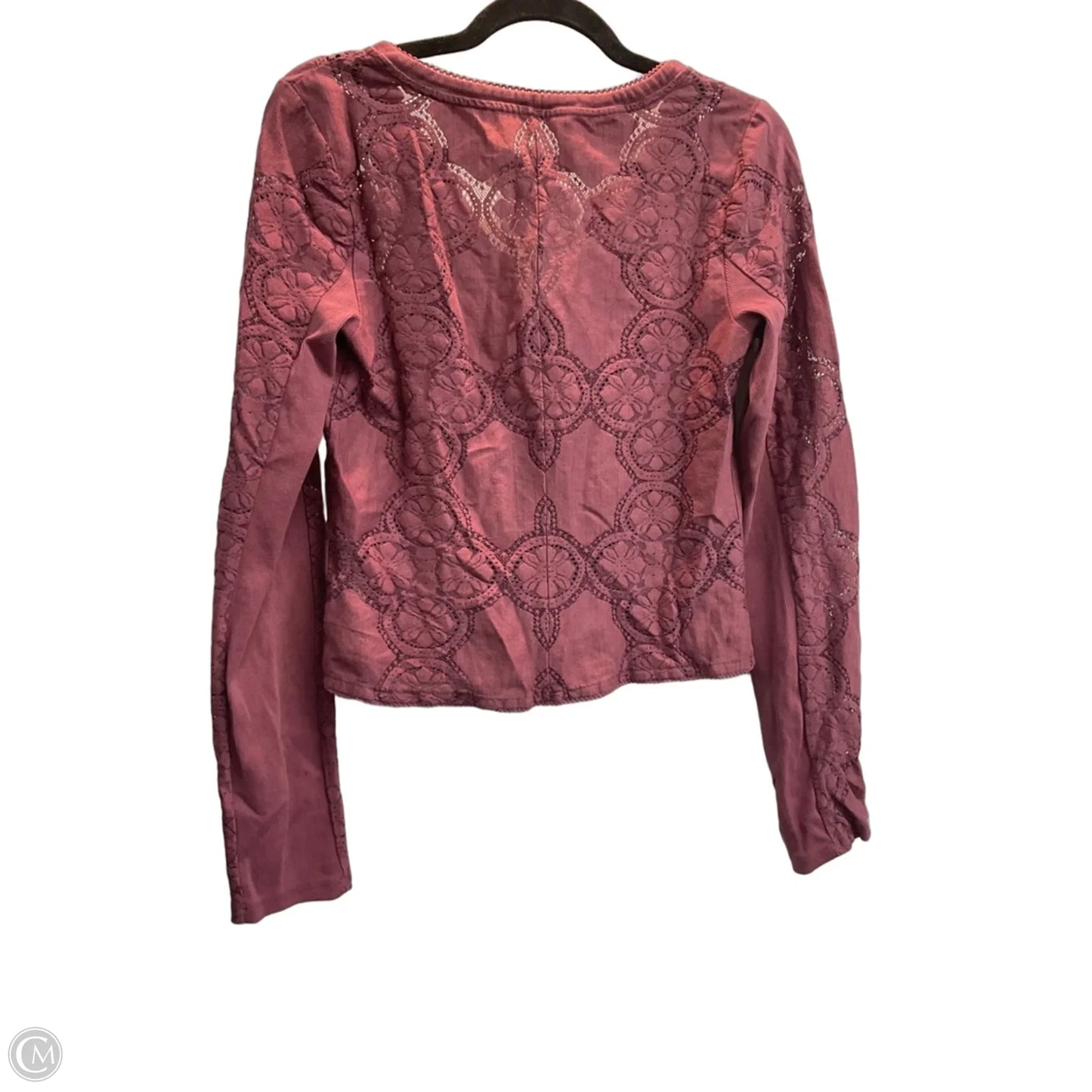 Top Long Sleeve By Free People In Maroon, Size: M