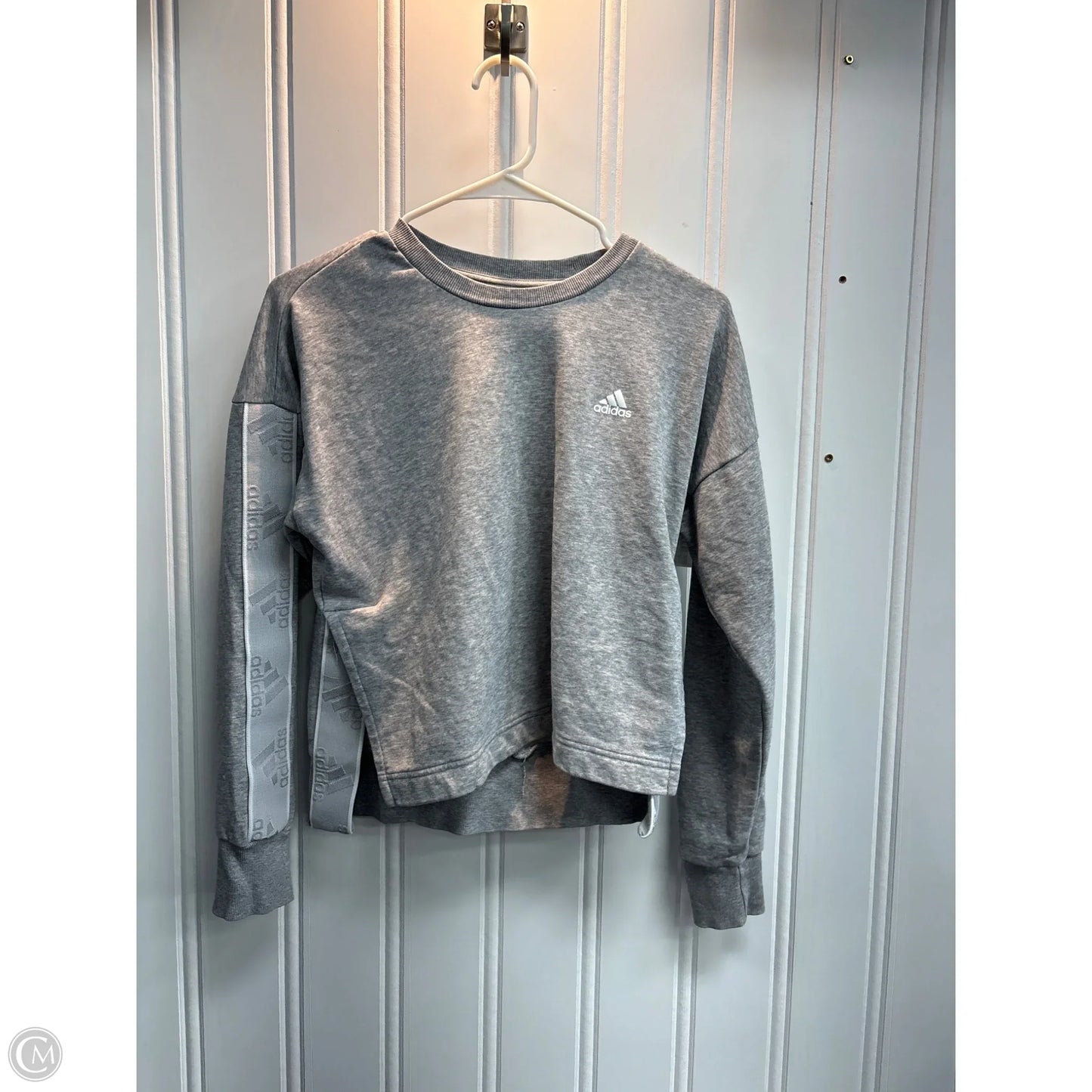 Sweatshirt Crewneck By Adidas In Grey, Size: S