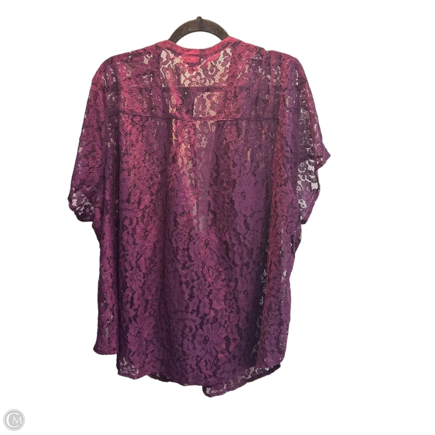 Top Short Sleeve By Torrid In Purple, Size: 3x