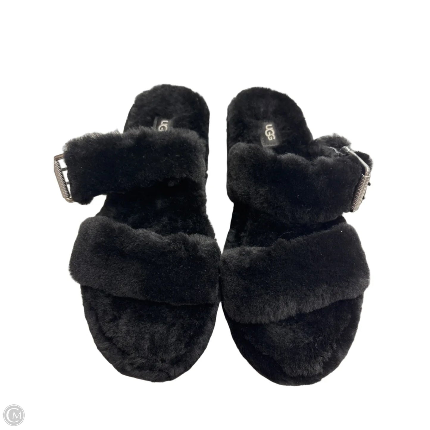 Slippers Designer By Ugg In Black, Size: 10