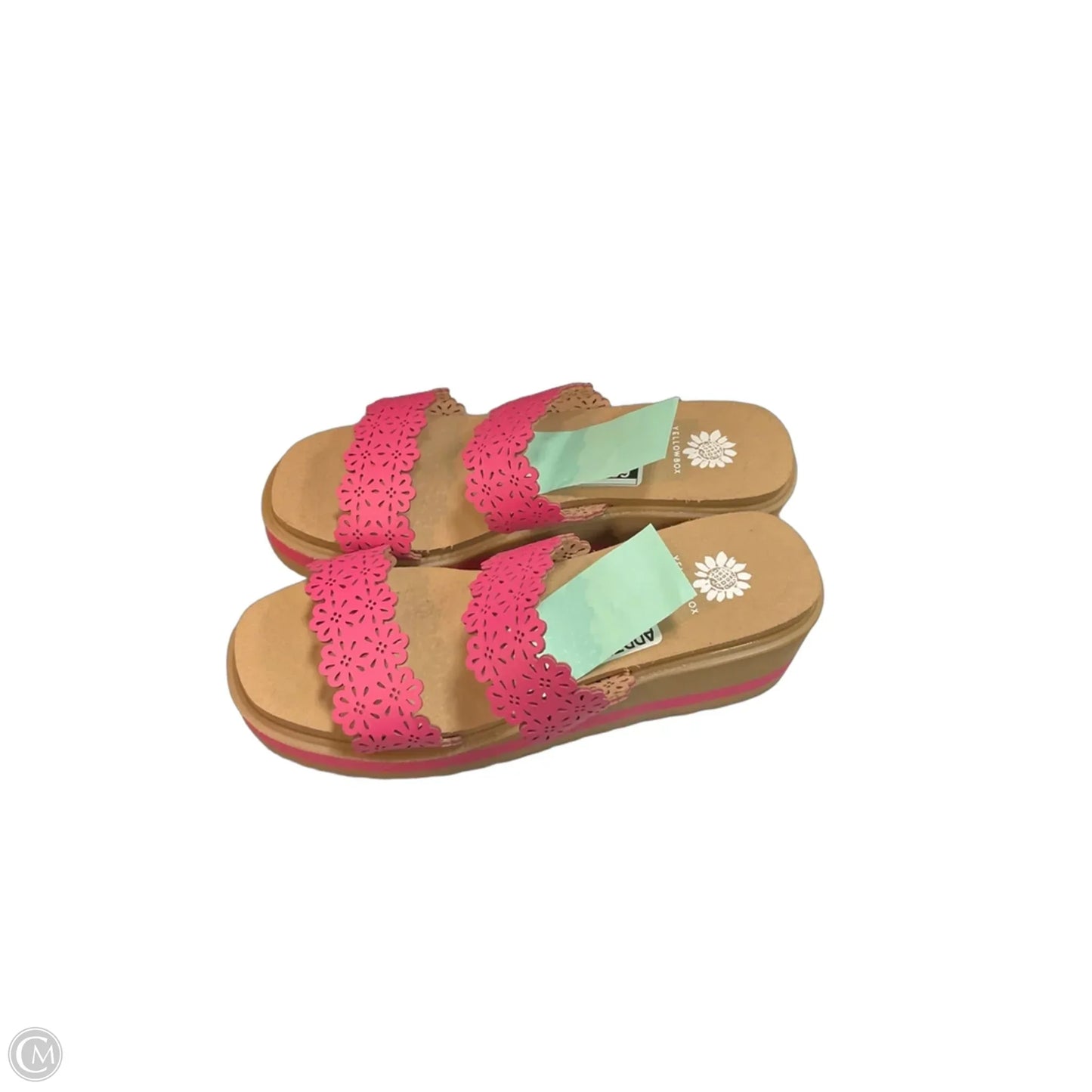 Sandals Heels Wedge By Yellow Box In Pink, Size: 6