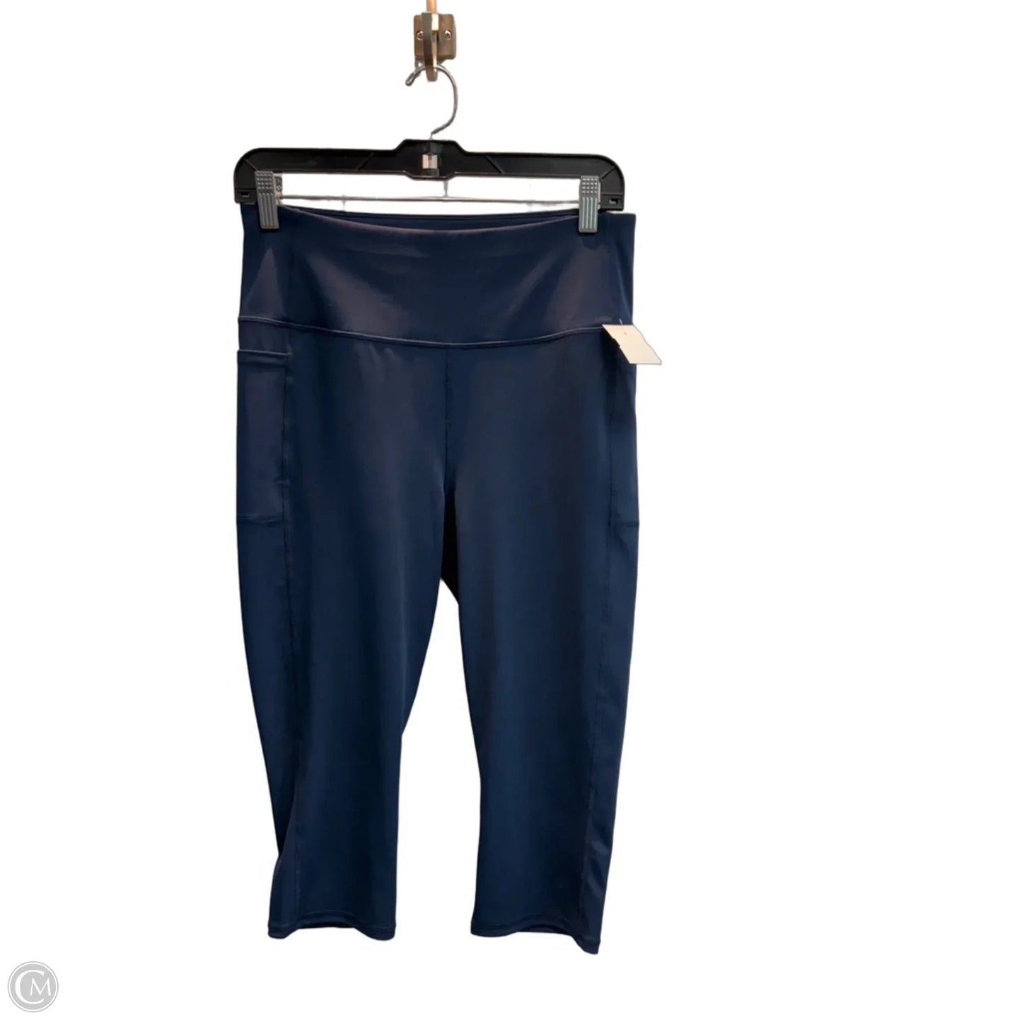 Athletic Leggings Capris By Skechers In Navy, Size: L