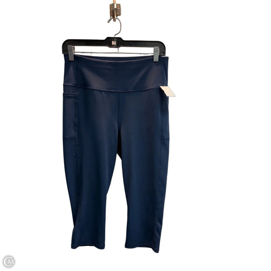 Athletic Leggings Capris By Skechers In Navy, Size: L