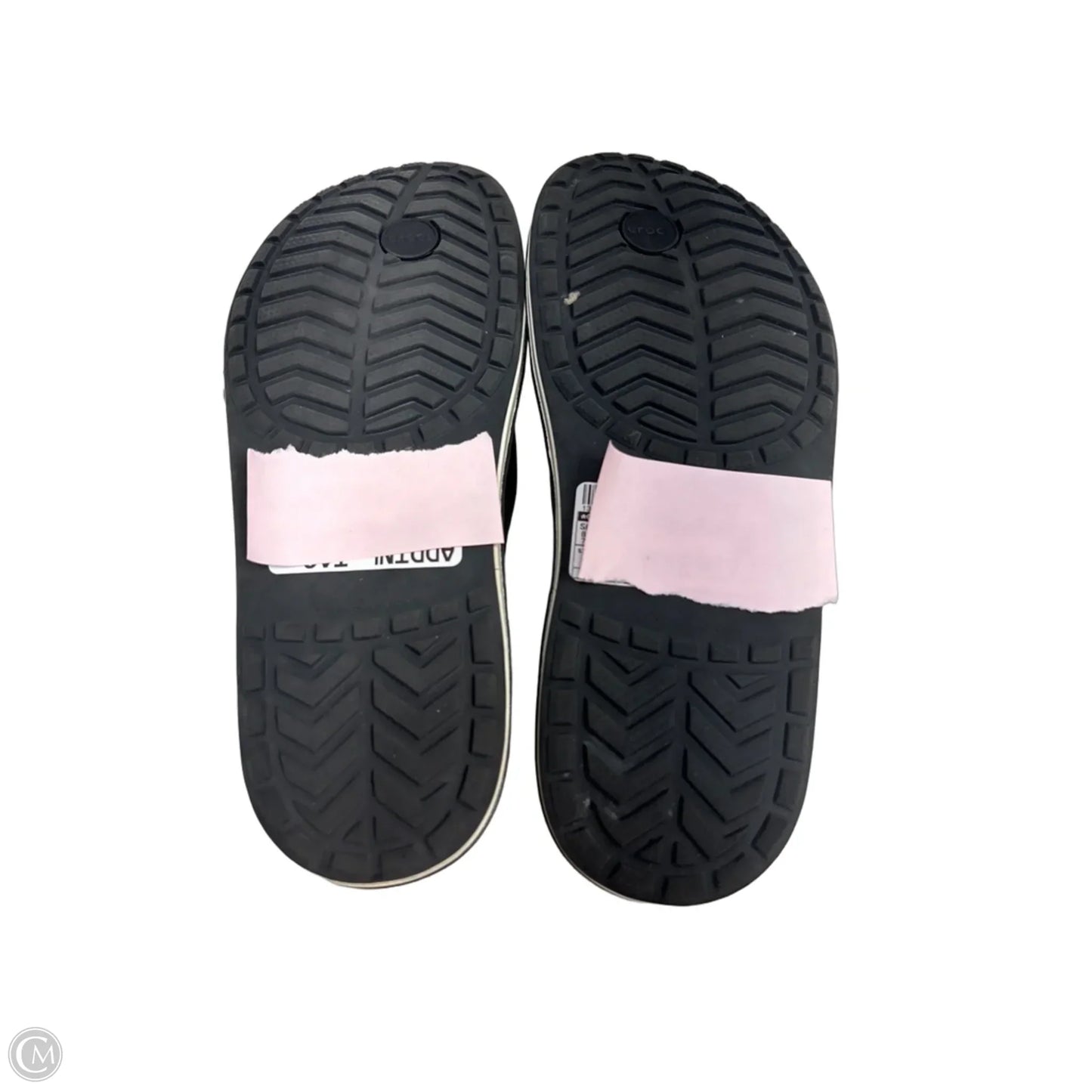 Sandals Flip Flops By Crocs In Black, Size: 7