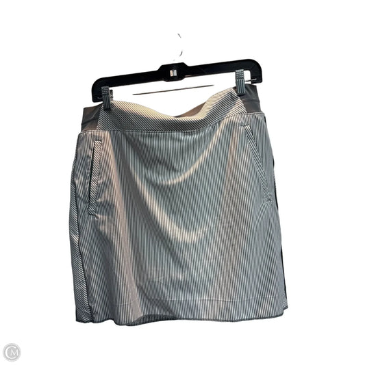 Athletic Skort By Athleta In Striped Pattern, Size: L