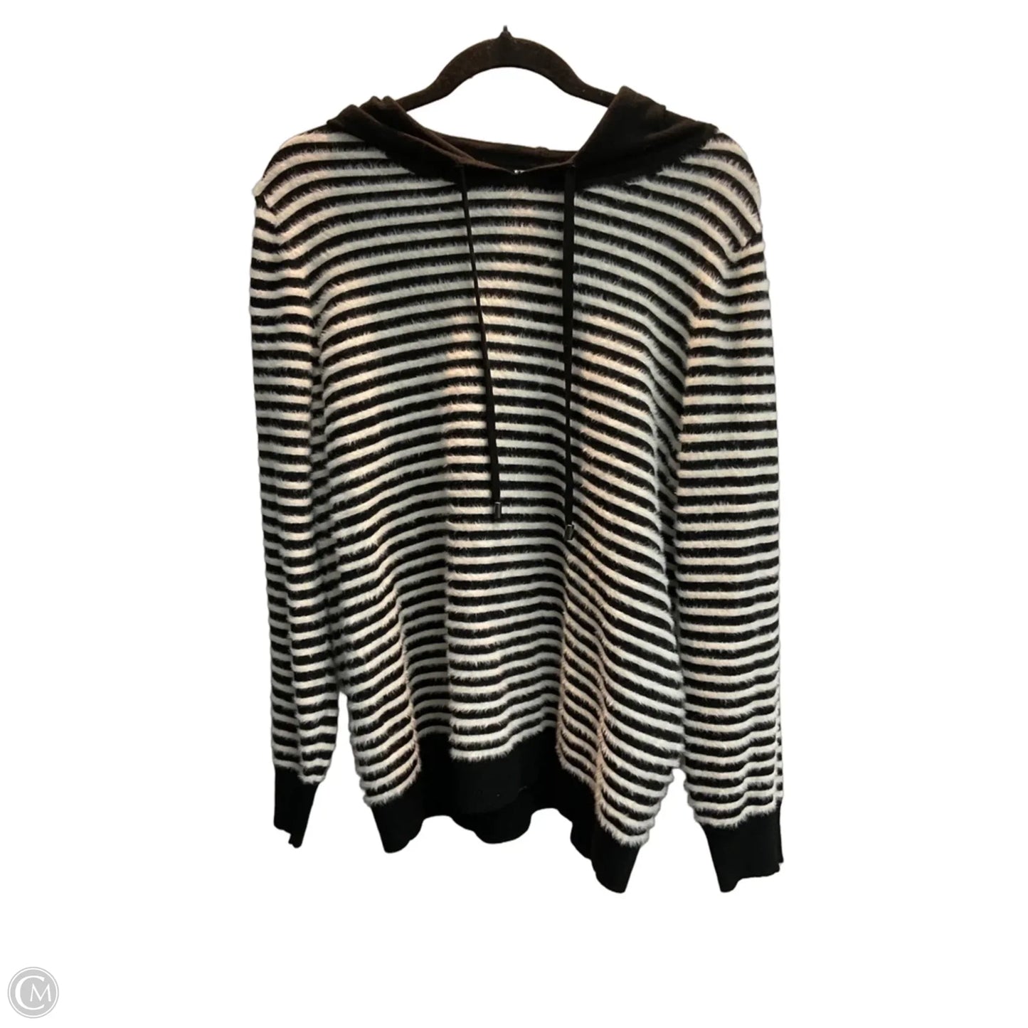 Sweater By Chicos In Striped Pattern, Size: L