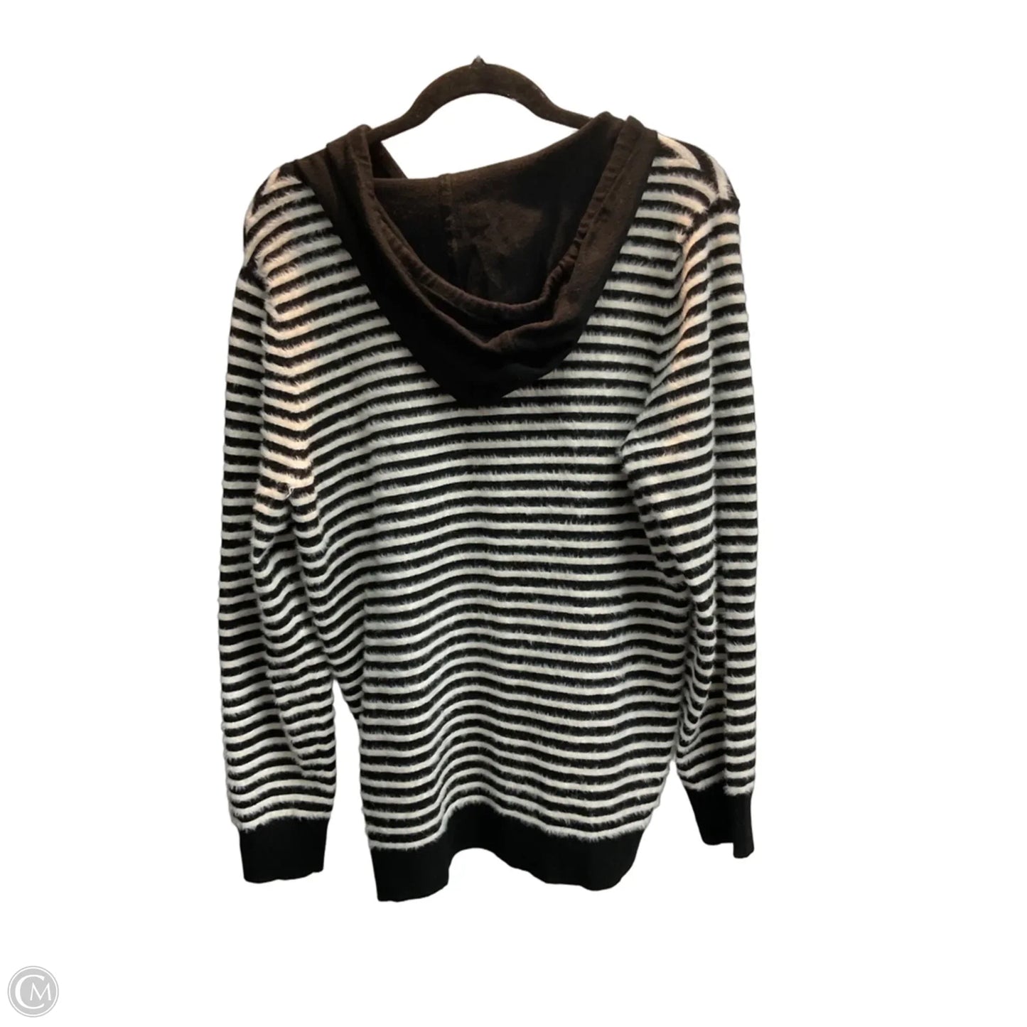 Sweater By Chicos In Striped Pattern, Size: L