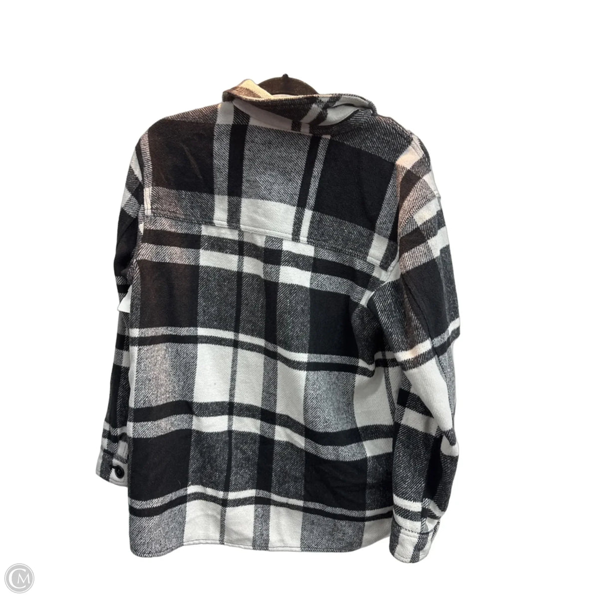 Jacket Fleece By Old Navy In Checkered Pattern, Size: M