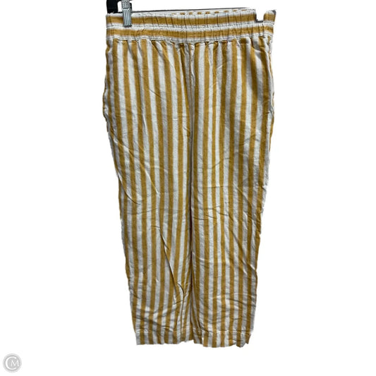 Pants Wide Leg By Madewell In White & Yellow, Size: S