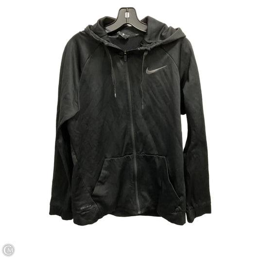 Athletic Jacket By Nike Apparel In Black, Size: L