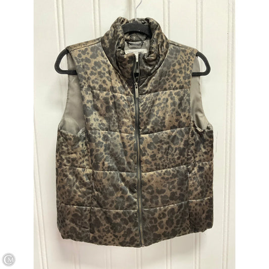 Vest Puffer & Quilted By Kenneth Cole In Black & Brown, Size: S
