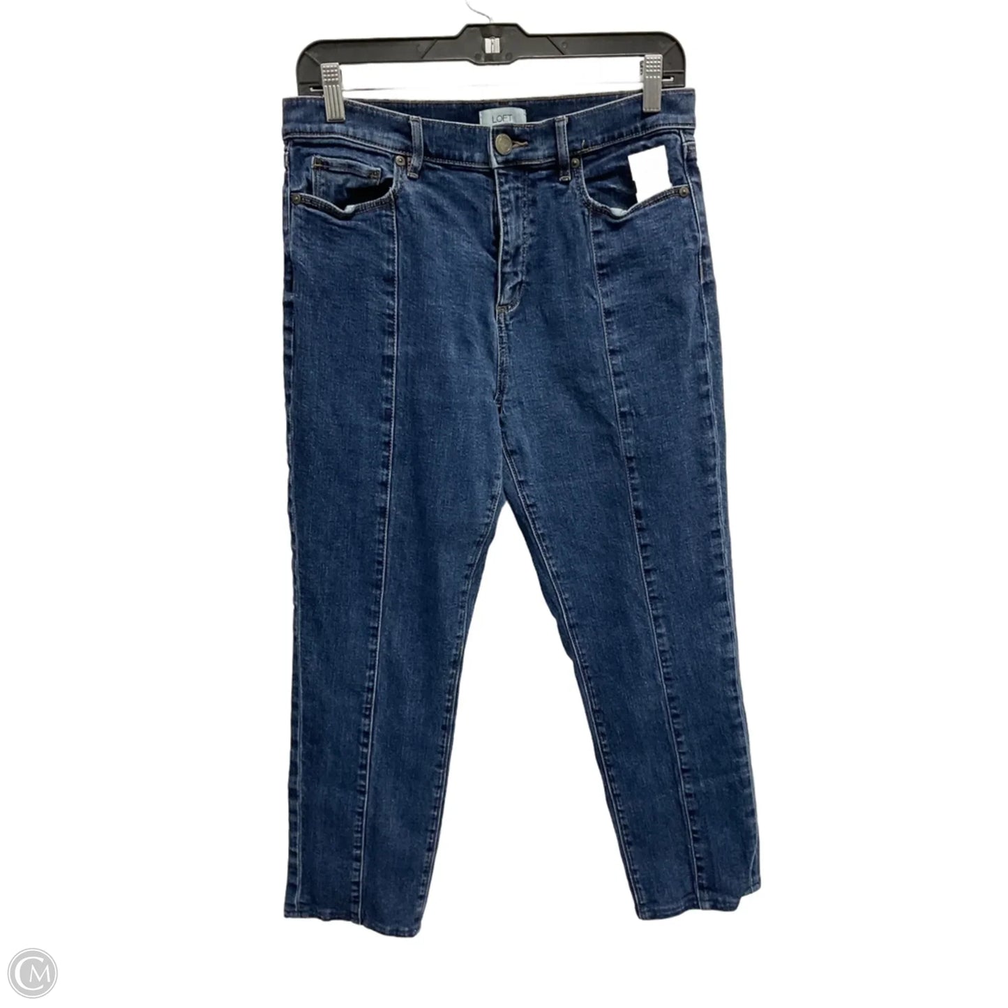 Jeans Straight By Loft In Blue Denim, Size: 10