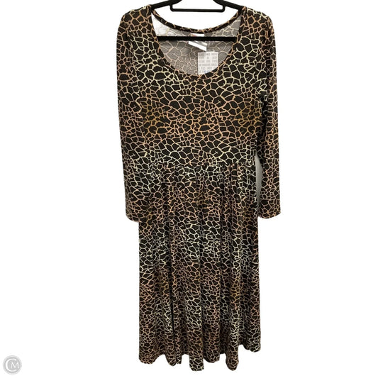 Dress Casual Maxi By Lularoe In Brown, Size: Xl