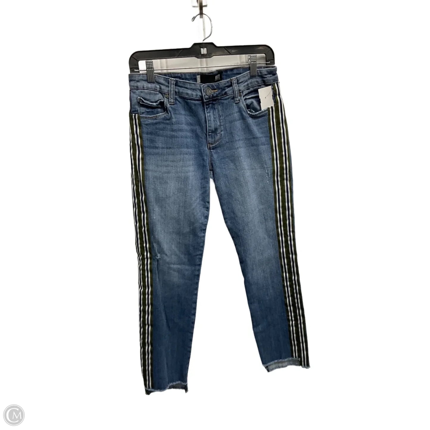 Jeans Straight By Kut In Blue & Green, Size: 2