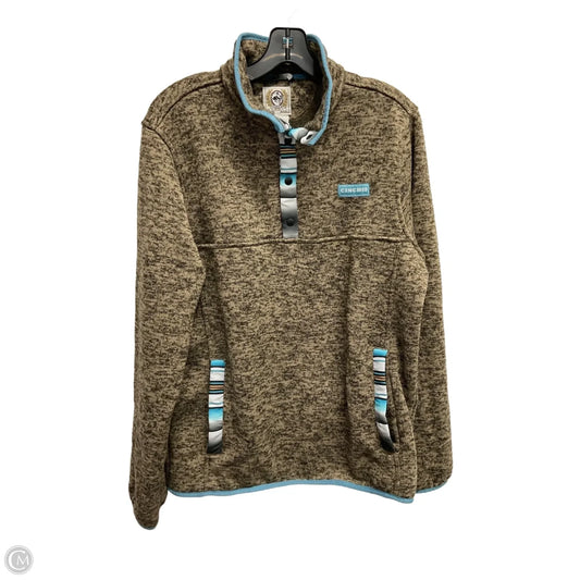 Athletic Fleece By Clothes Mentor In Blue & Brown, Size: S