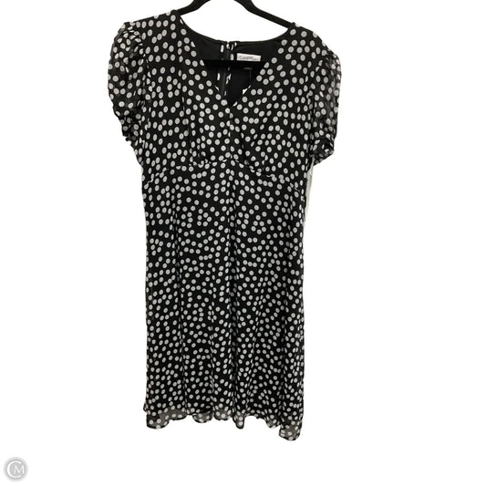Dress Casual Midi By Calvin Klein In Polkadot Pattern, Size: 12
