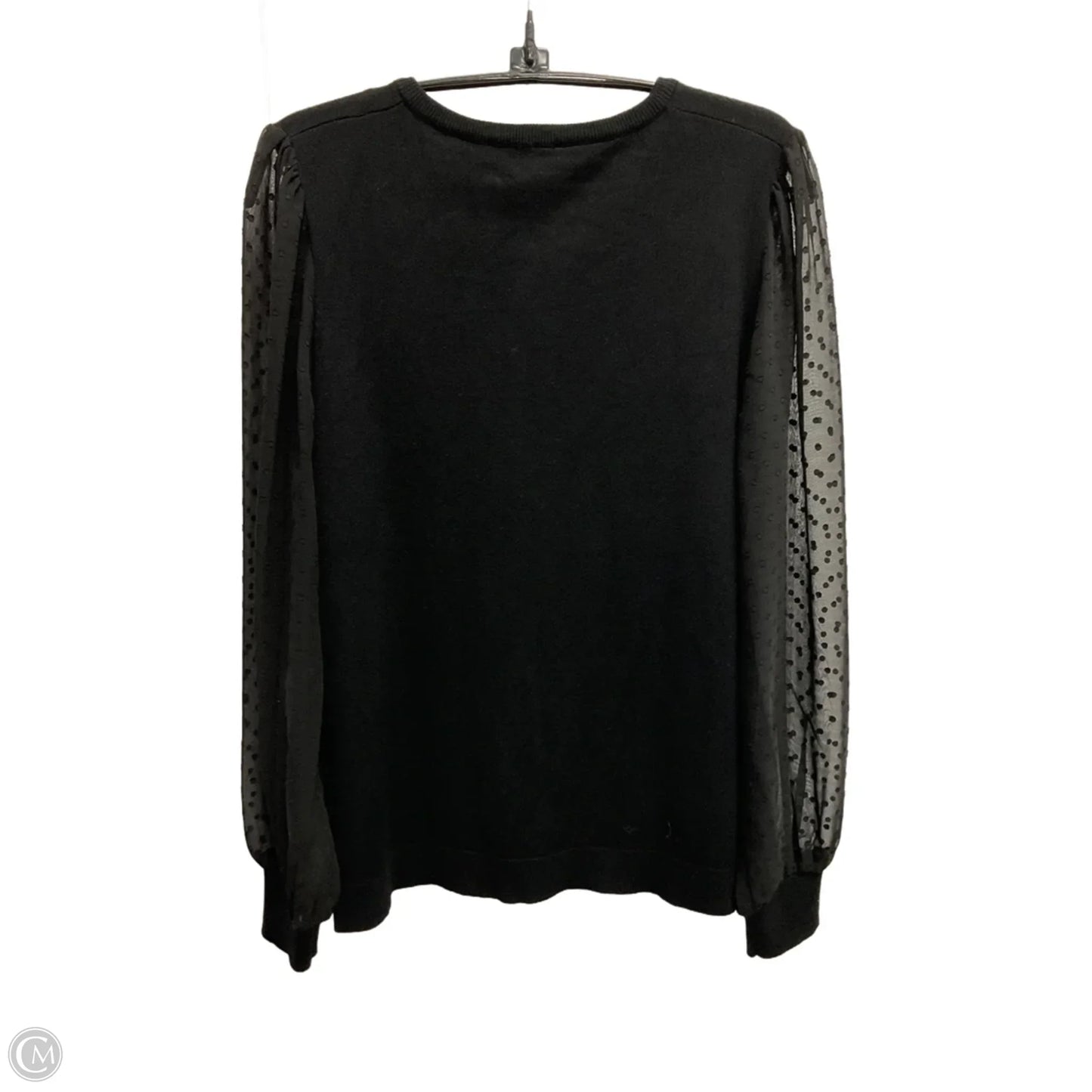Top Long Sleeve By Adrianna Papell In Black, Size: S