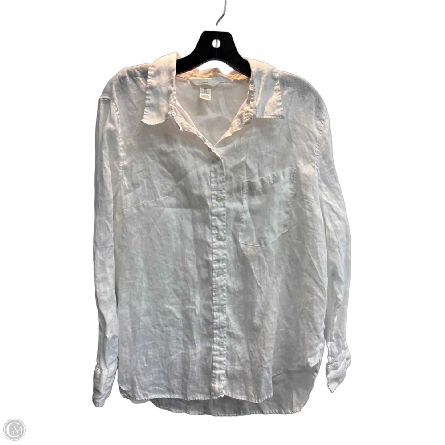 Top Long Sleeve By H&m In White, Size: L