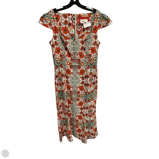 Dress Casual Midi By Anthropologie In Orange, Size: M