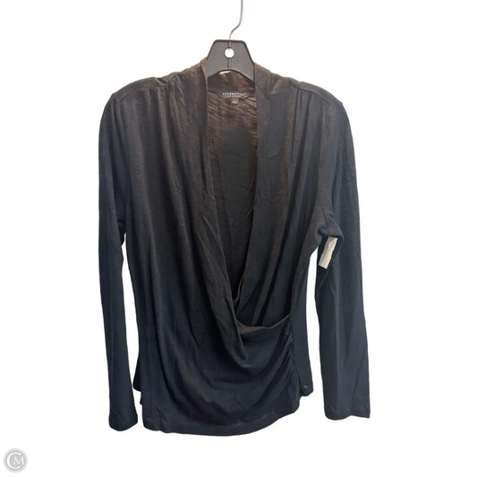 Top Long Sleeve By Liverpool In Black, Size: L