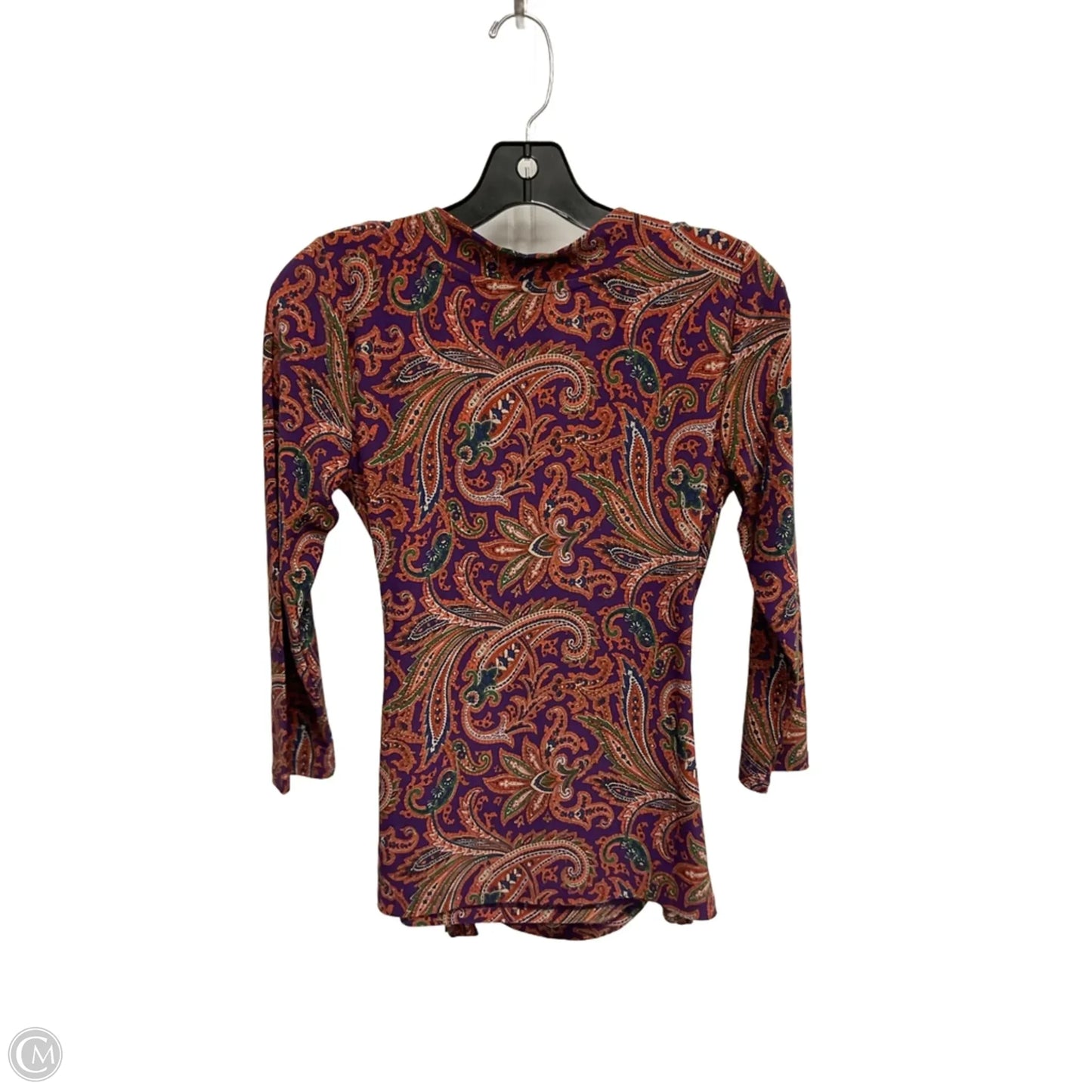 Top Long Sleeve By Lauren By Ralph Lauren In Green & Purple, Size: Sp