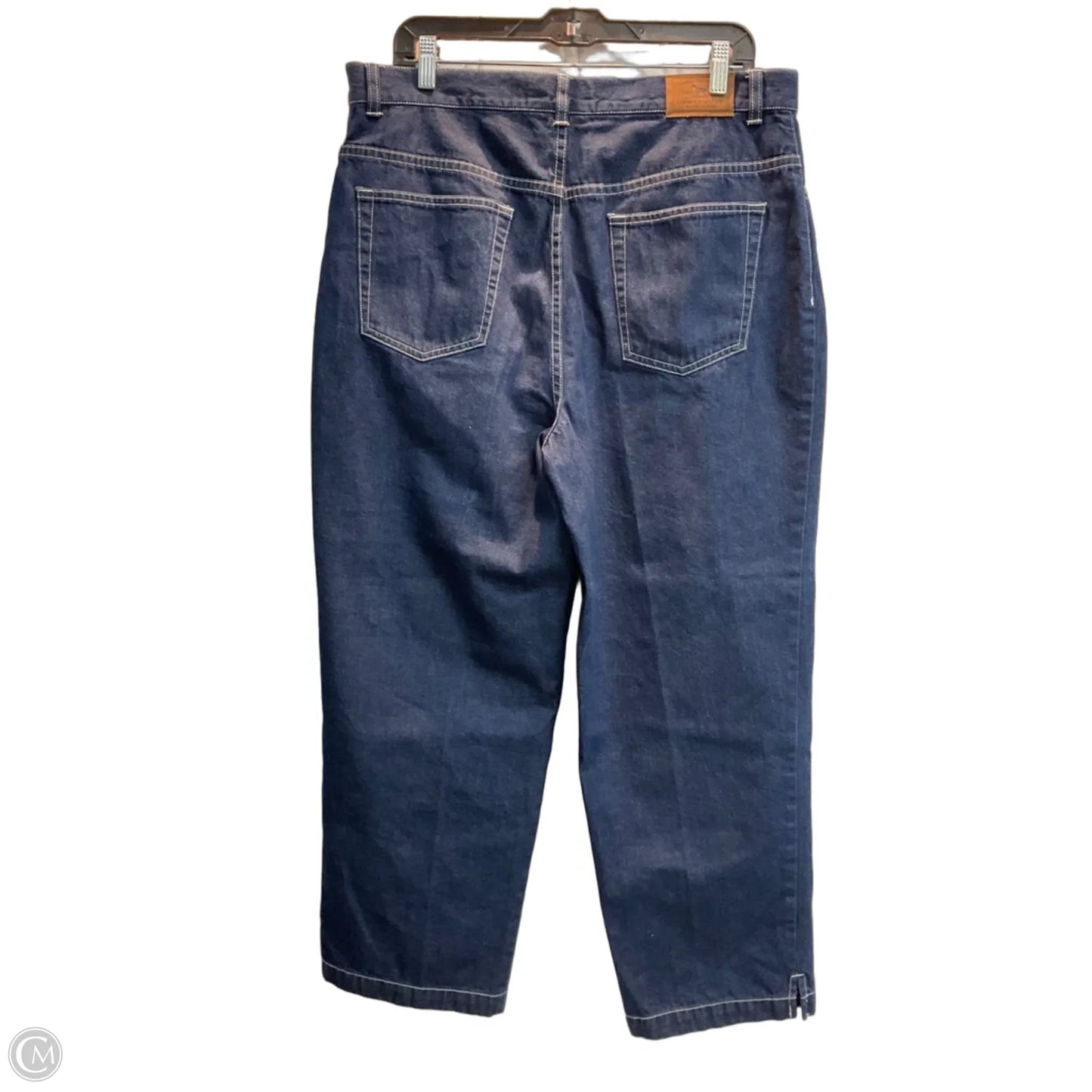 Jeans Straight By Lauren By Ralph Lauren In Blue Denim, Size: 16