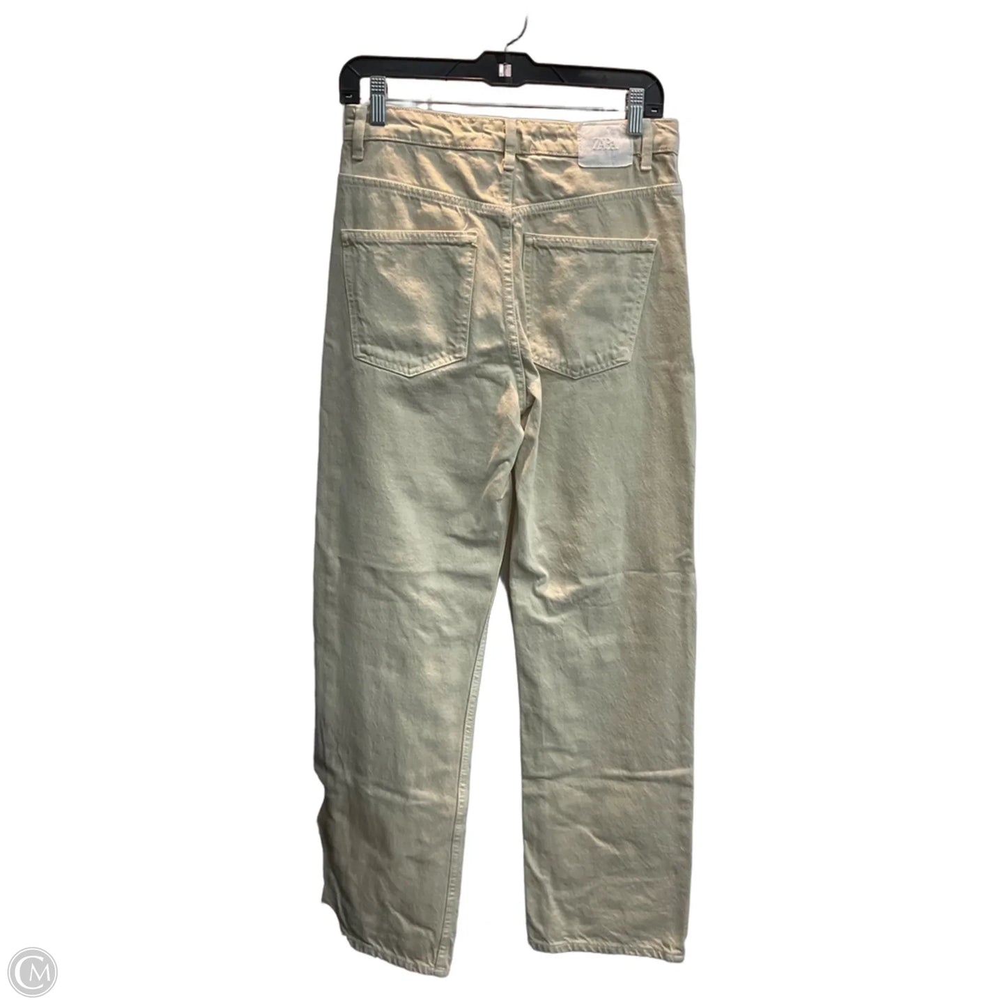 Jeans Wide Leg By Zara In Beige, Size: 4