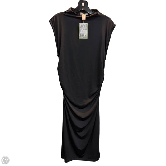 Dress Casual Midi By H&m In Black, Size: L
