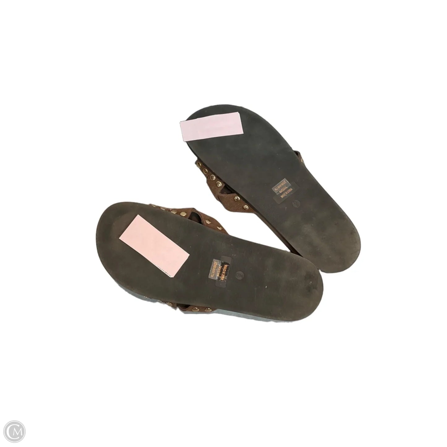 Sandals Flats By Soda In Brown, Size: 9