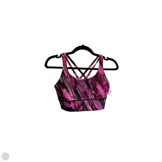 Athletic Bra By Lululemon In Black & Pink, Size: 6