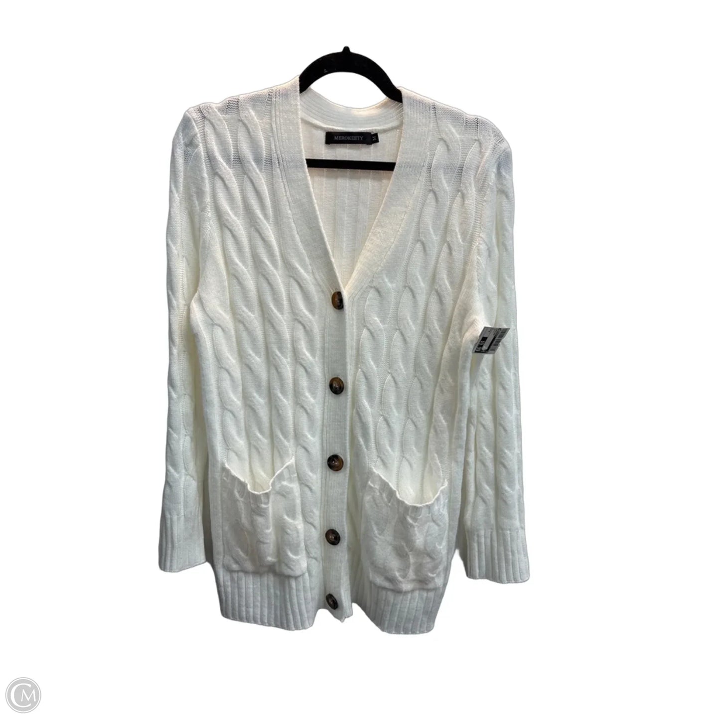 Cardigan By Merokeety In White, Size: M