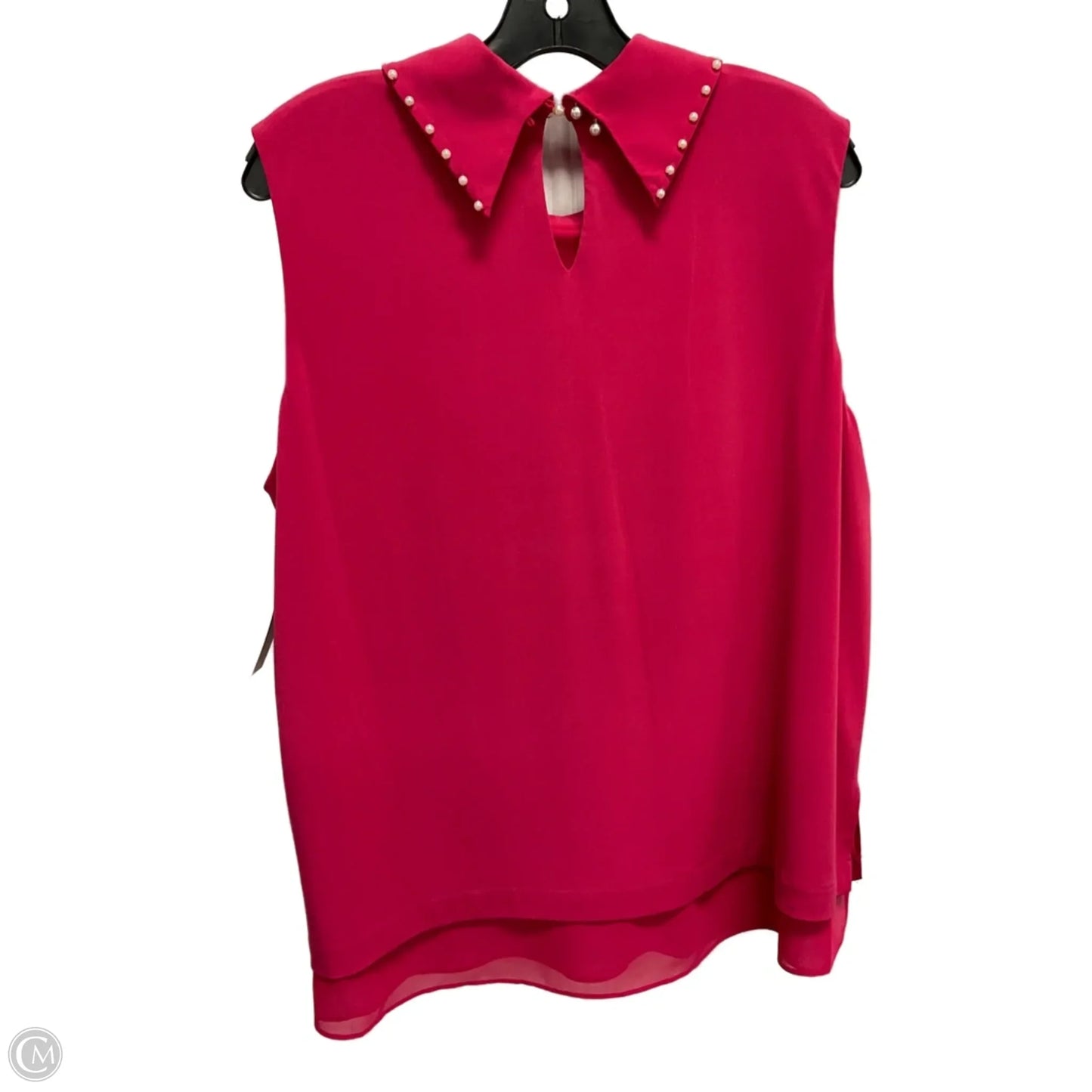 Top Sleeveless Designer By Karl Lagerfeld In Pink, Size: Xl