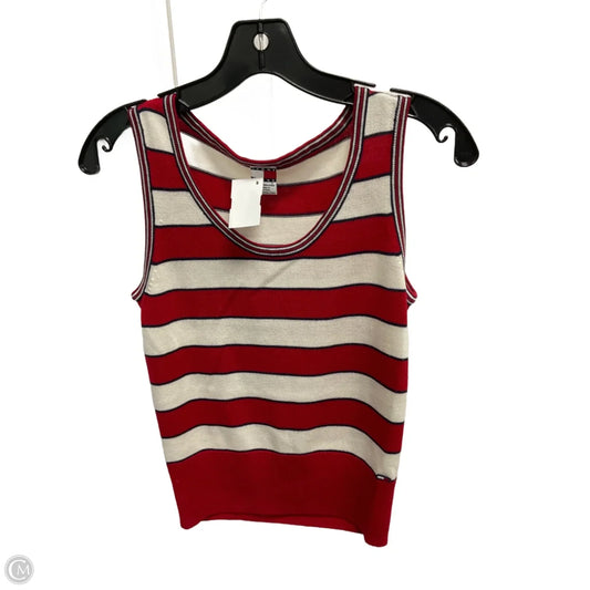 Vest Sweater By Tommy Hilfiger In Striped Pattern, Size: M