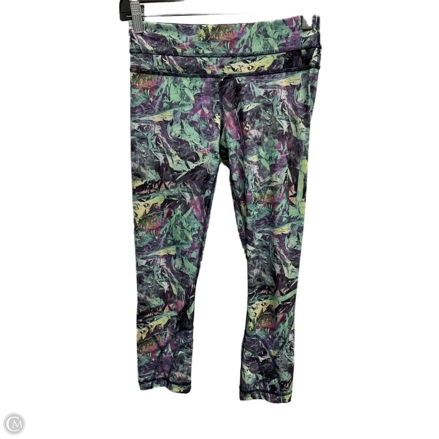 Athletic Leggings By Lululemon In Purple & Yellow, Size: S